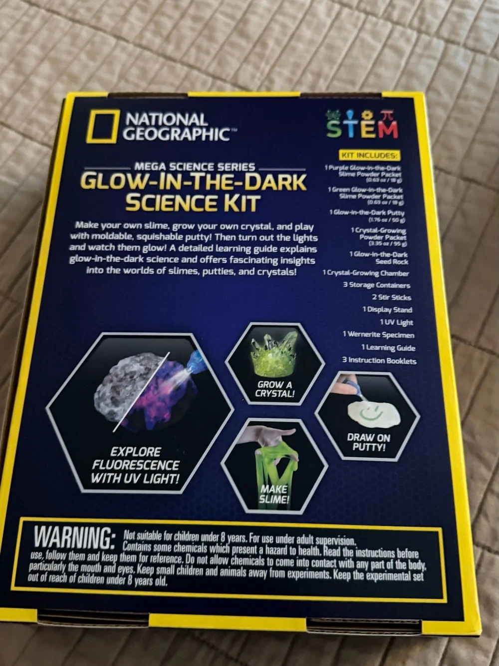 National Geographic Glow-in-the-Dark Science Kit - Navy & Yellow